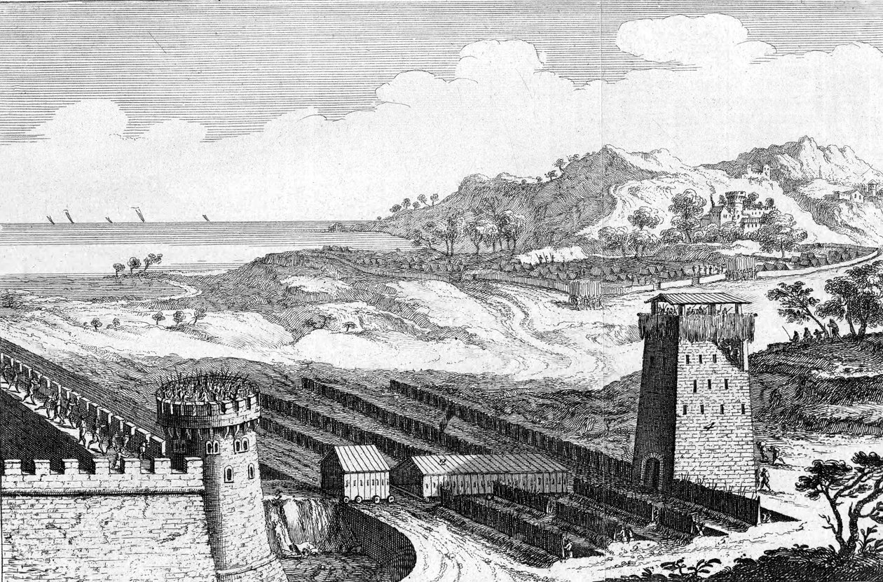 Julius Caesar Marsilya kuşatması, MÖ 49, 18. yüzyıl by Unbekannt