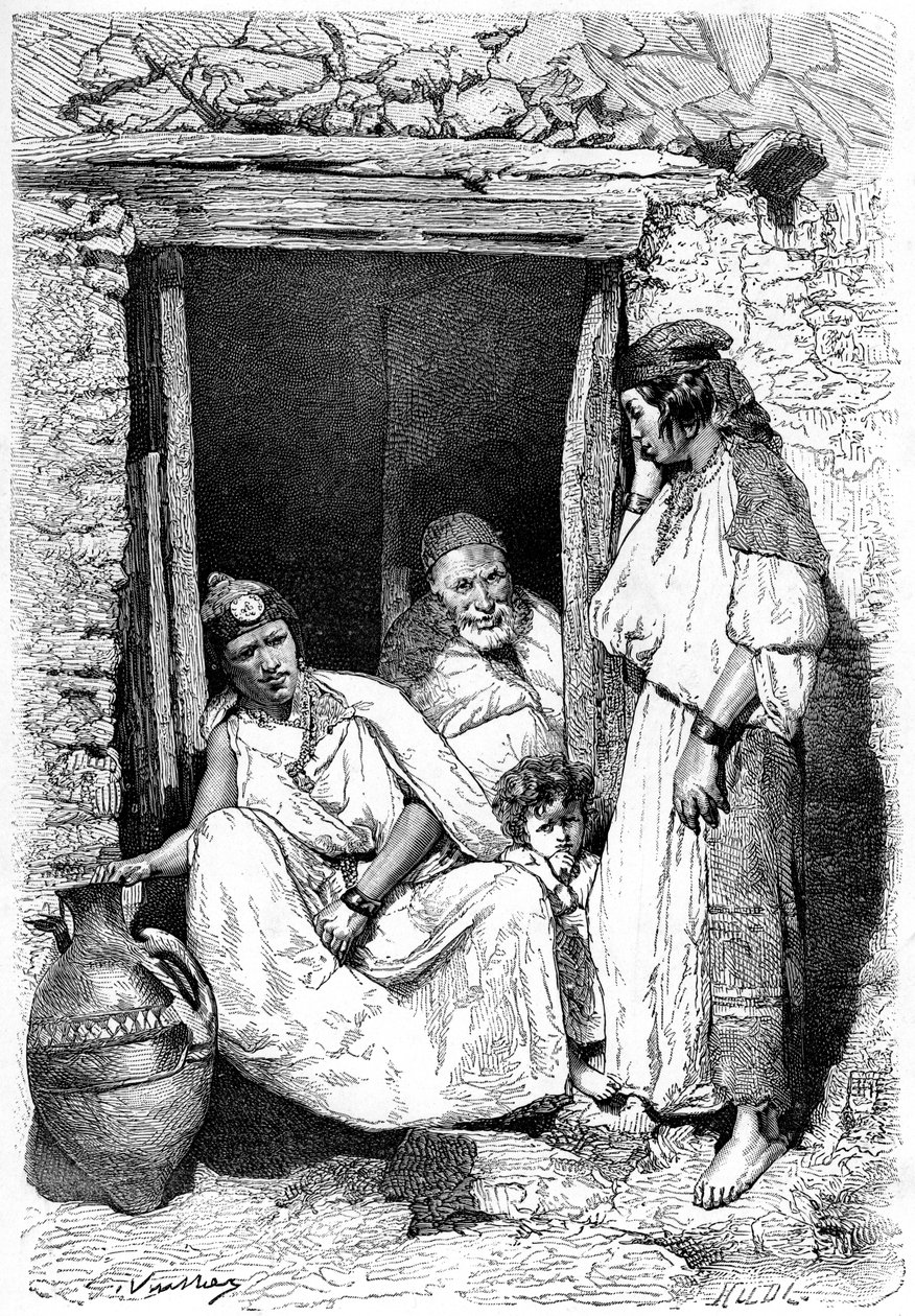 Kabyle aile grubu, Cezayir, c1890 by Unbekannt