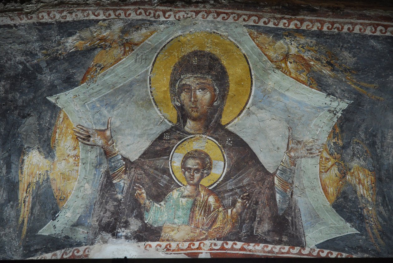 Kariye Camii (St Sauveur In Chora kilisesi) fresk : Bakire ve çocuk, İstanbul, Turquie by Unbekannt