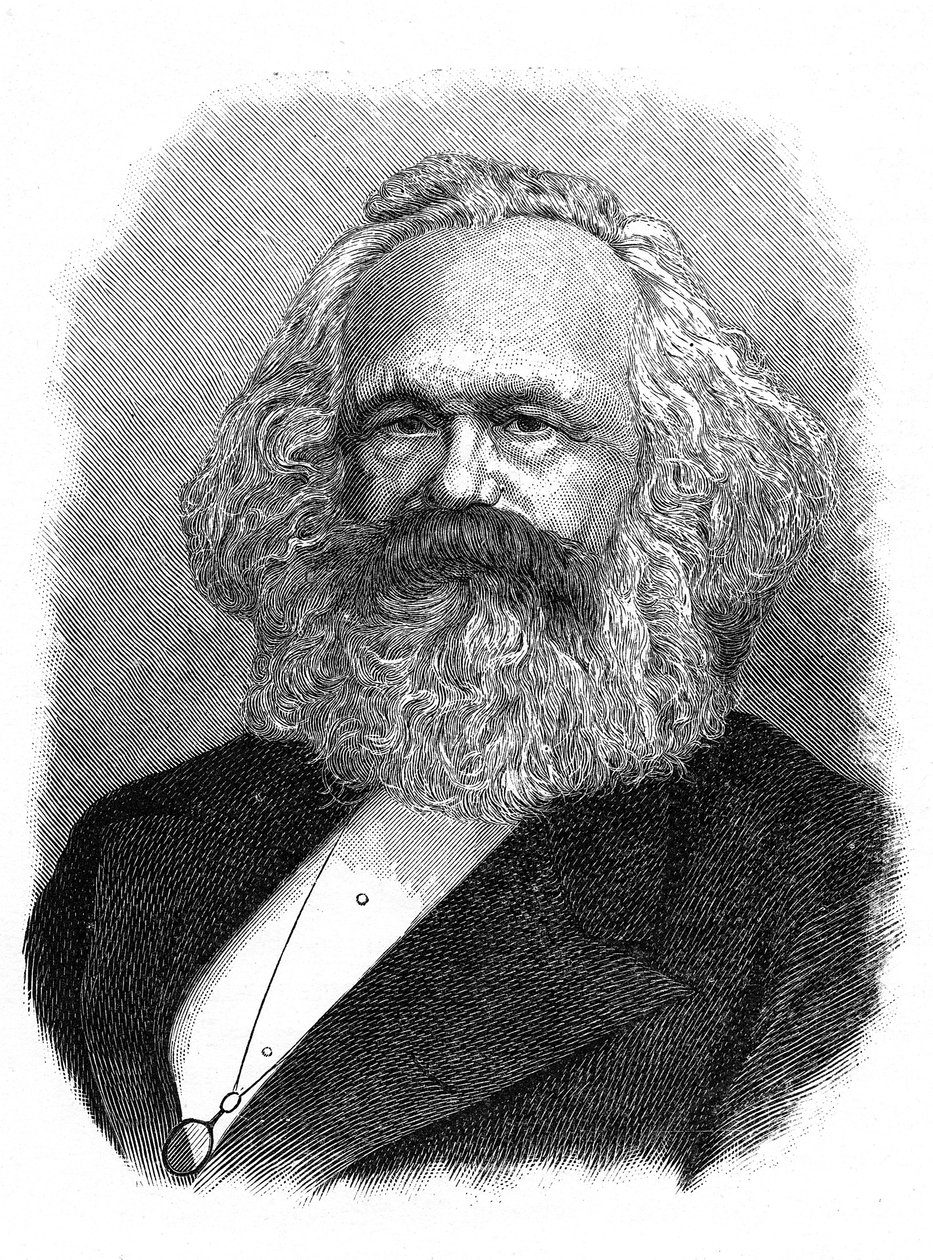 Karl Marx, 19. yüzyıl Alman politik, sosyal ve ekonomik teorisyeni by Unbekannt