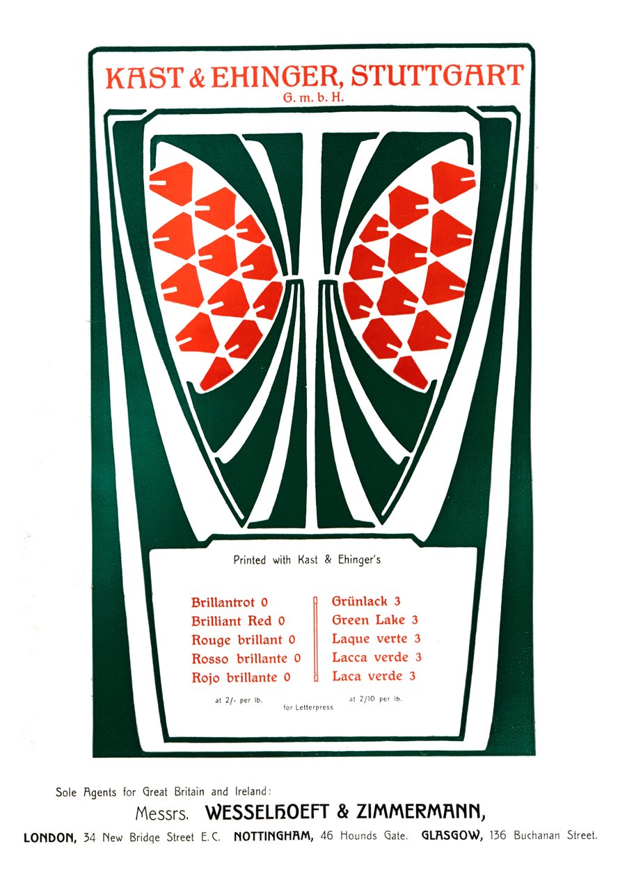 Kast & Ehinger, Stuttgart reklamı, 1909. by Unbekannt
