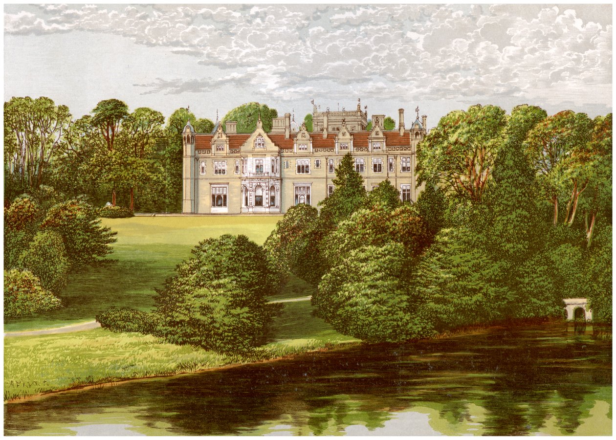 Keele Hall, Staffordshire, Sneyd ailesinin evi, c1880 by Unbekannt