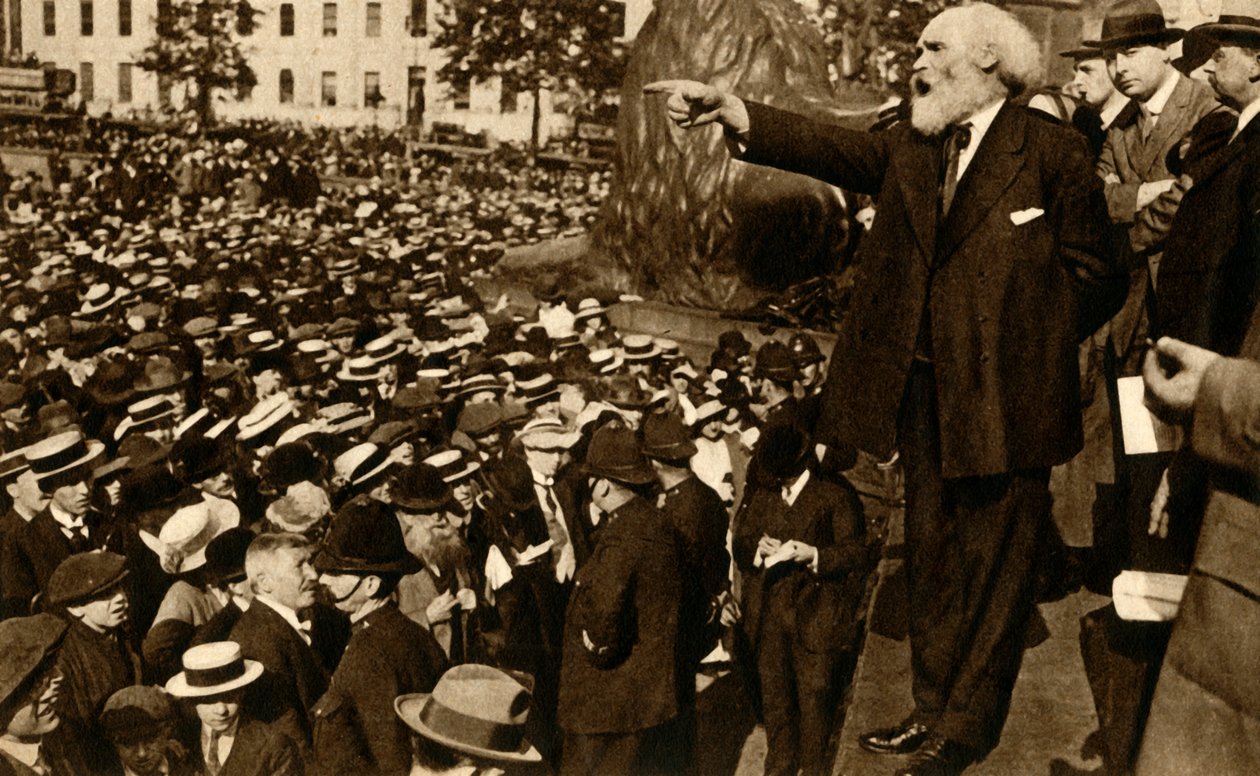 Keir Hardie, 2 Ağustos 1914, 1933, Londra, Trafalgar Meydanı