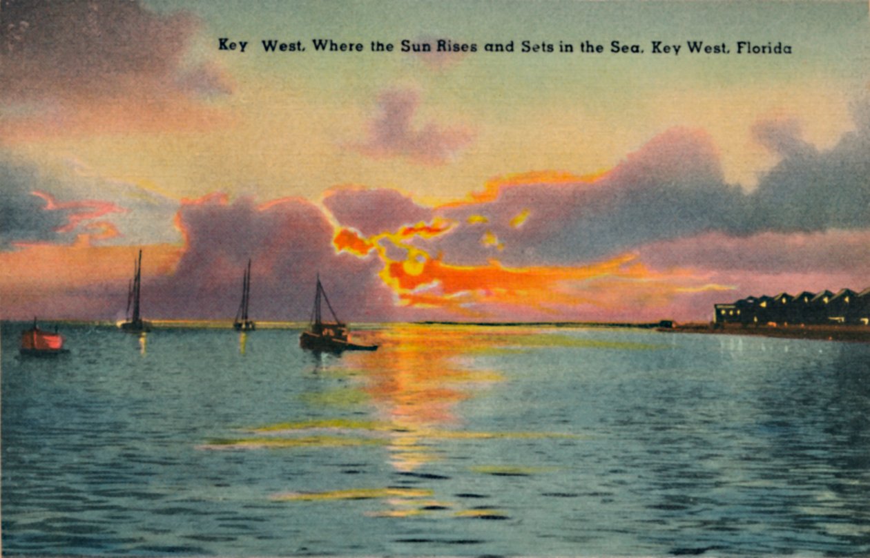 Key West. Güneşin Denizde Doğup Battığı Yer, Key West, Florida, 1940