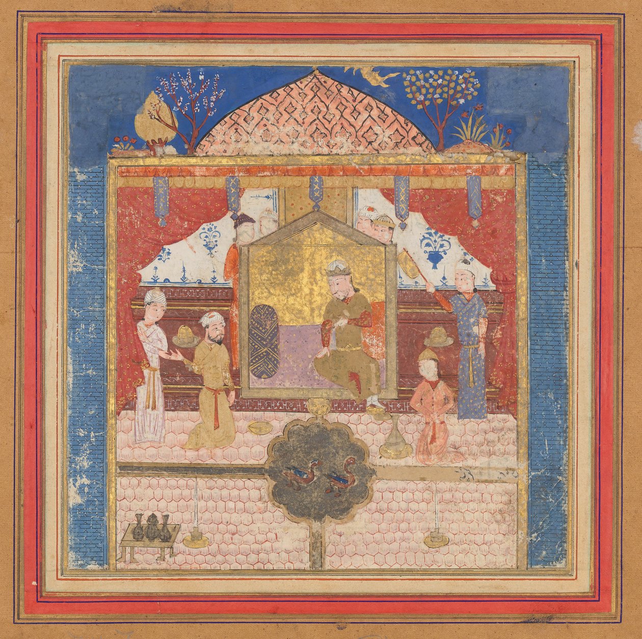 Khusrau Pervez Vurmadan önce Fateh Hurmuzad, bu şahnadan bir yaprak ..., k. 120-90. by Unbekannt
