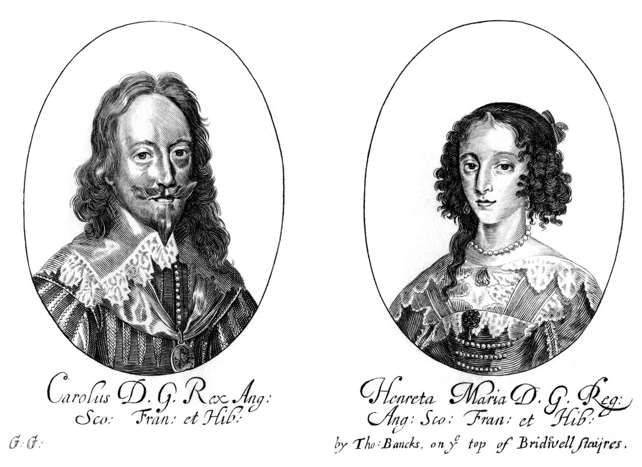 Kral I. Charles 1600-1649 ve Kraliçe Henrietta Maria 1609-1669 by Unbekannt