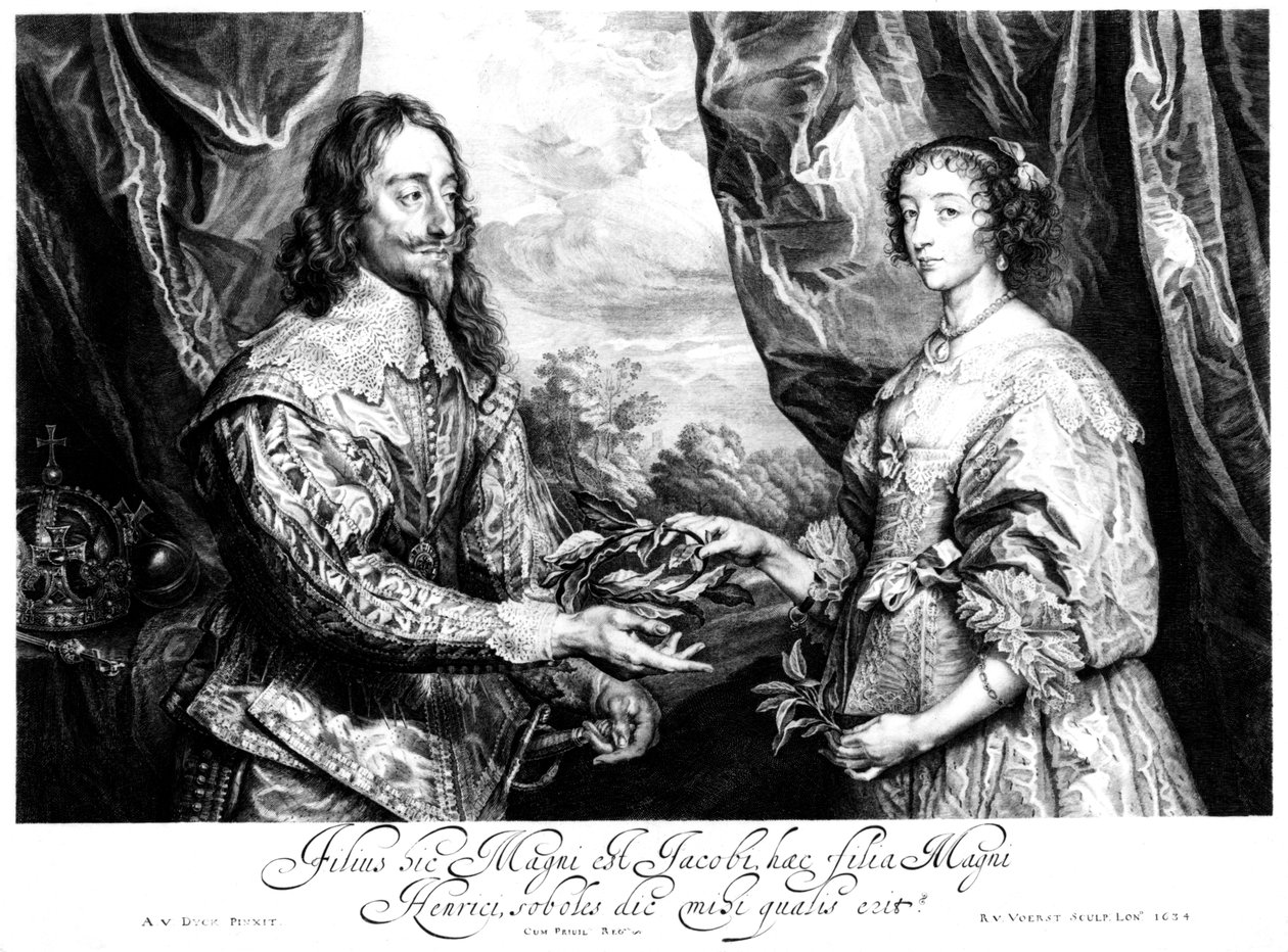 Kral I. Charles 1600-1649 ve Kraliçe Henrietta Maria 1609-1669 by Unbekannt