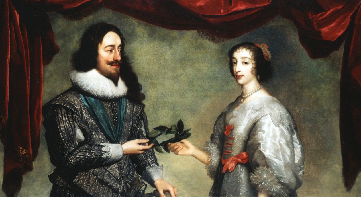 Kral I. Charles 1600-1649 ve Kraliçe Henrietta Maria 1609-1669 by Unbekannt