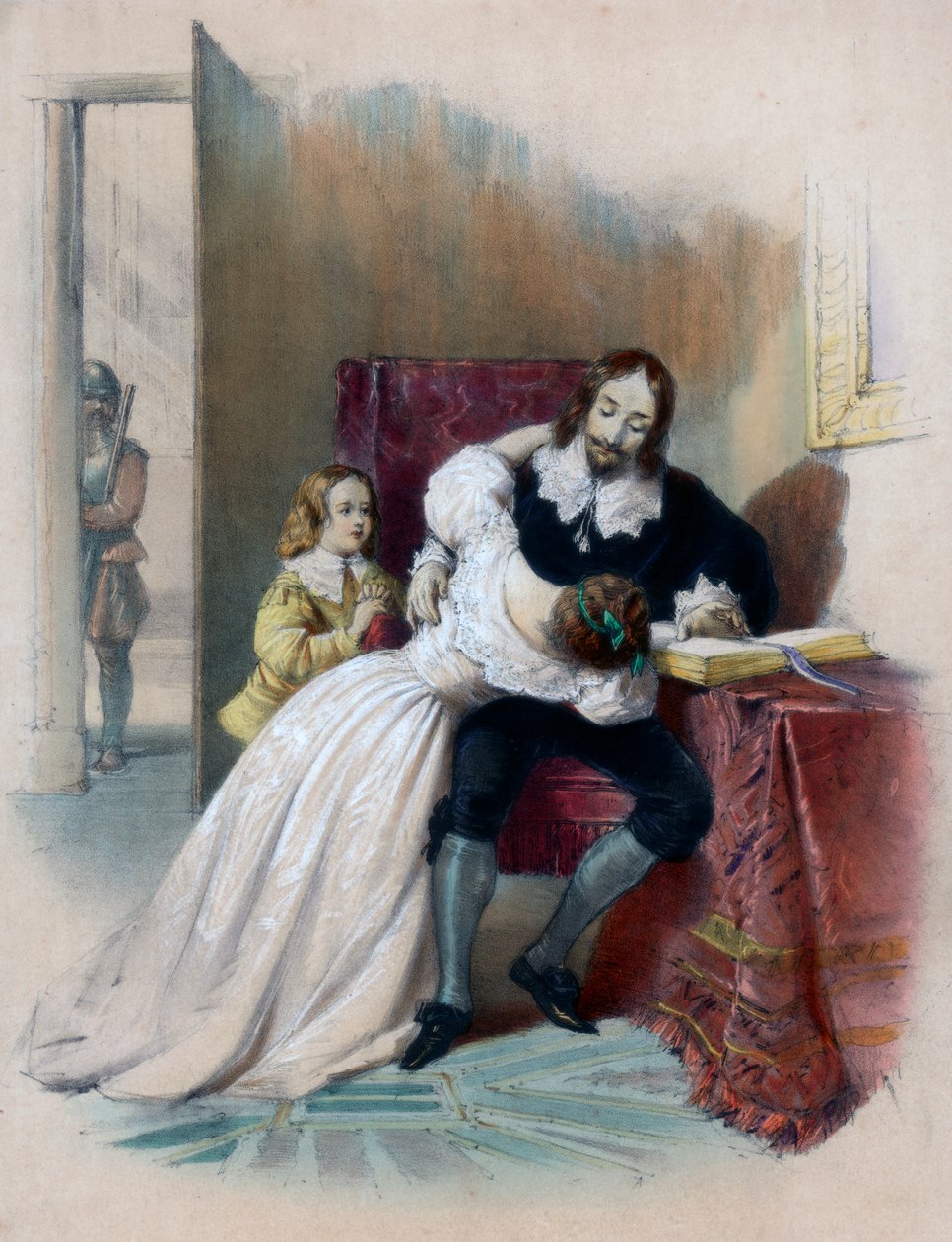 Kral I. Charles 1600-1649, çocuklarından ayrılıyor, 1838 by Unbekannt