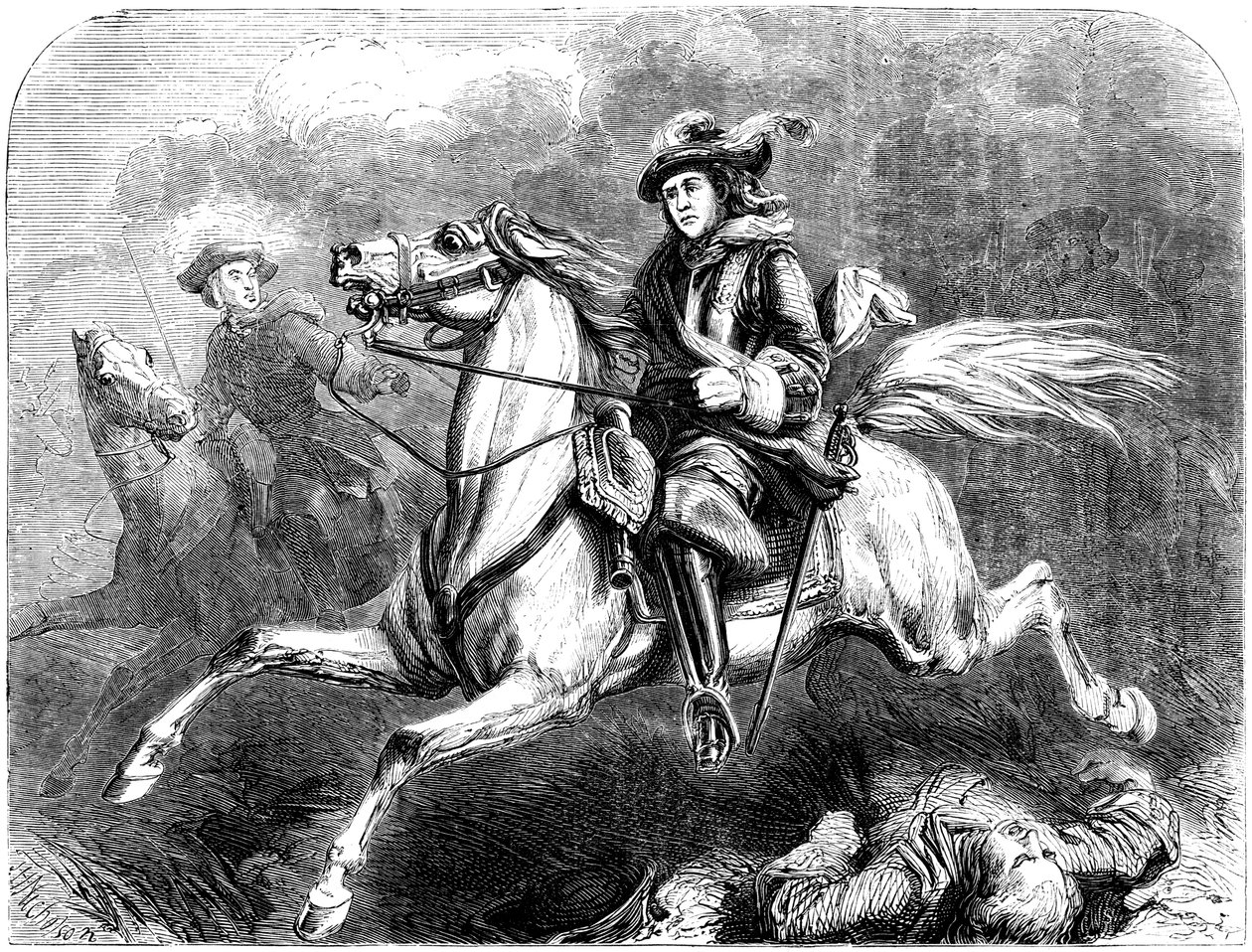Kral George II, Dettingen savaşında, 1743 by Unbekannt