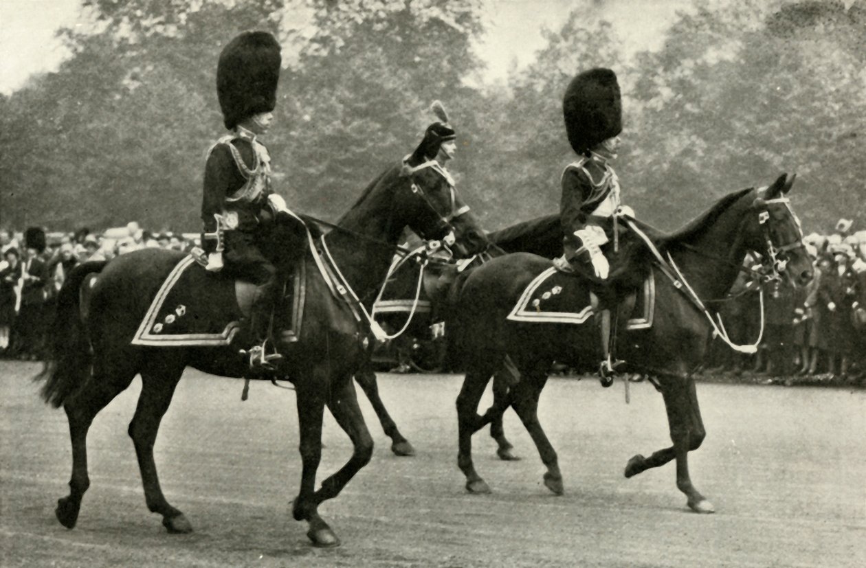 Kral George, Geç Kral George V ve Galler Prensi ile Binme, 1928., 1937. by Unbekannt