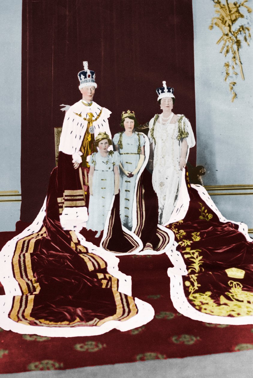 Kral George VI ve Kraliçe Elizabeth, taç giyme günlerinde, 1937 by Unbekannt