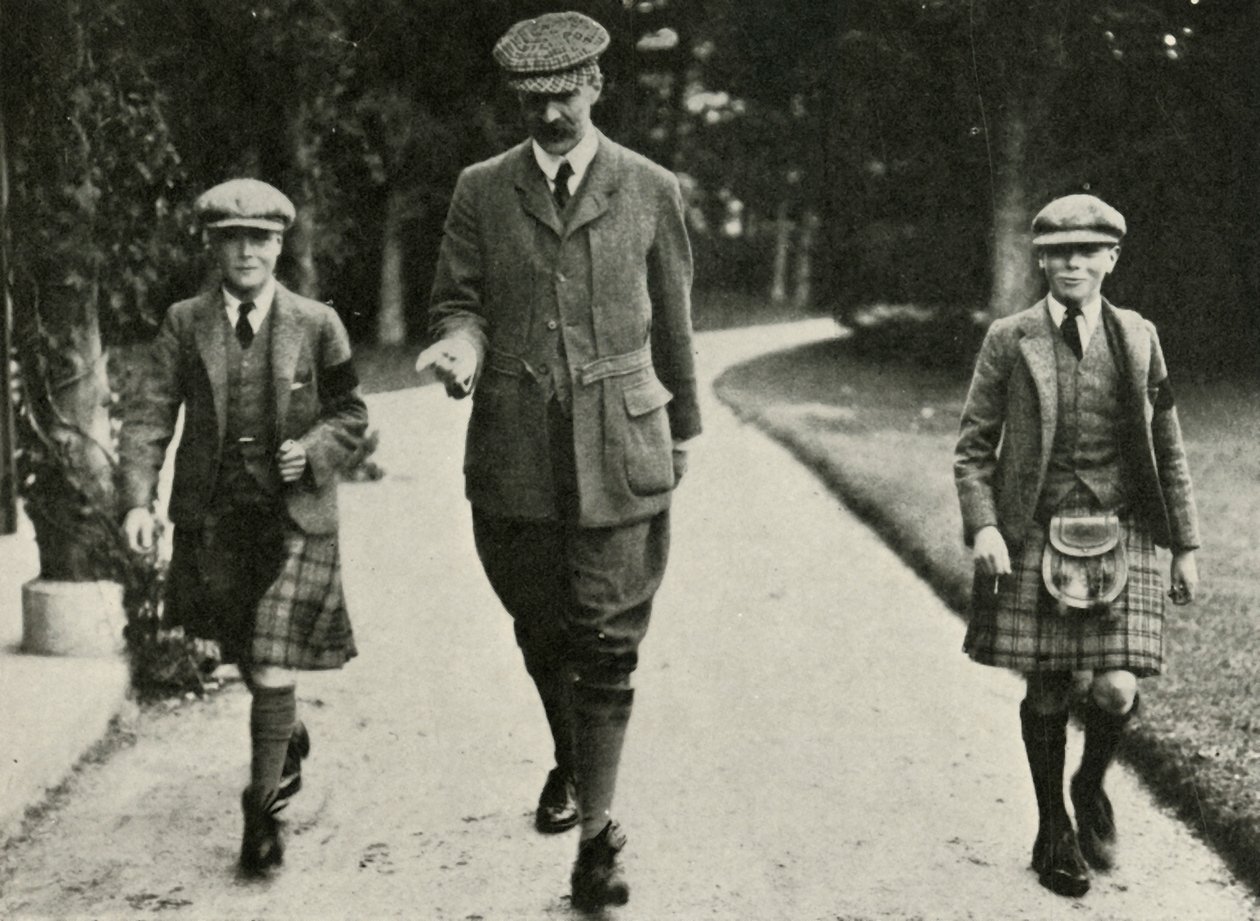 Kral George VI ve Eski Kral Edward VIII, Bay Hansel ile Öğretmenleri, 1911, 1937. by Unbekannt