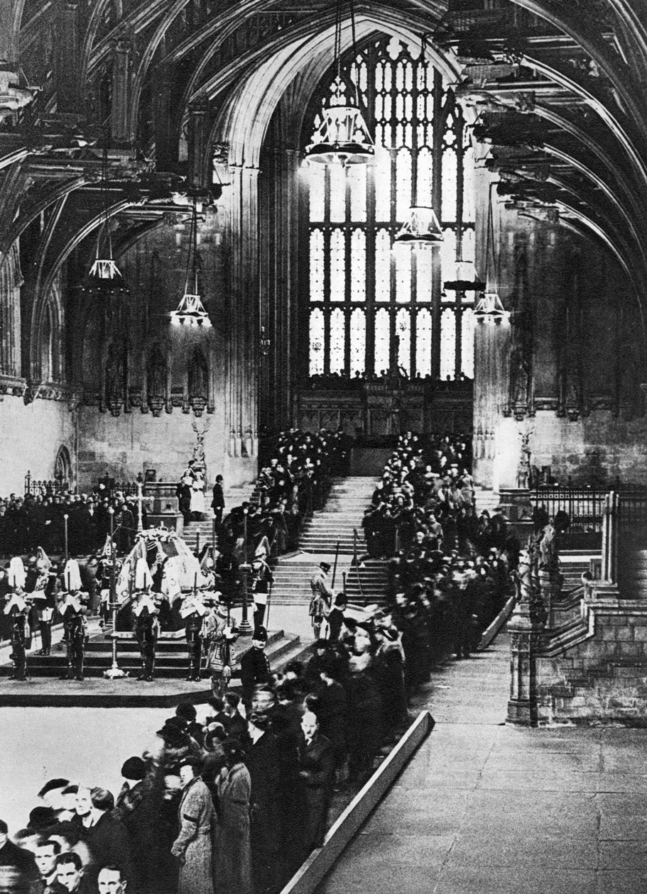 King George V, Westminster Hall, Londra, Ocak 1936