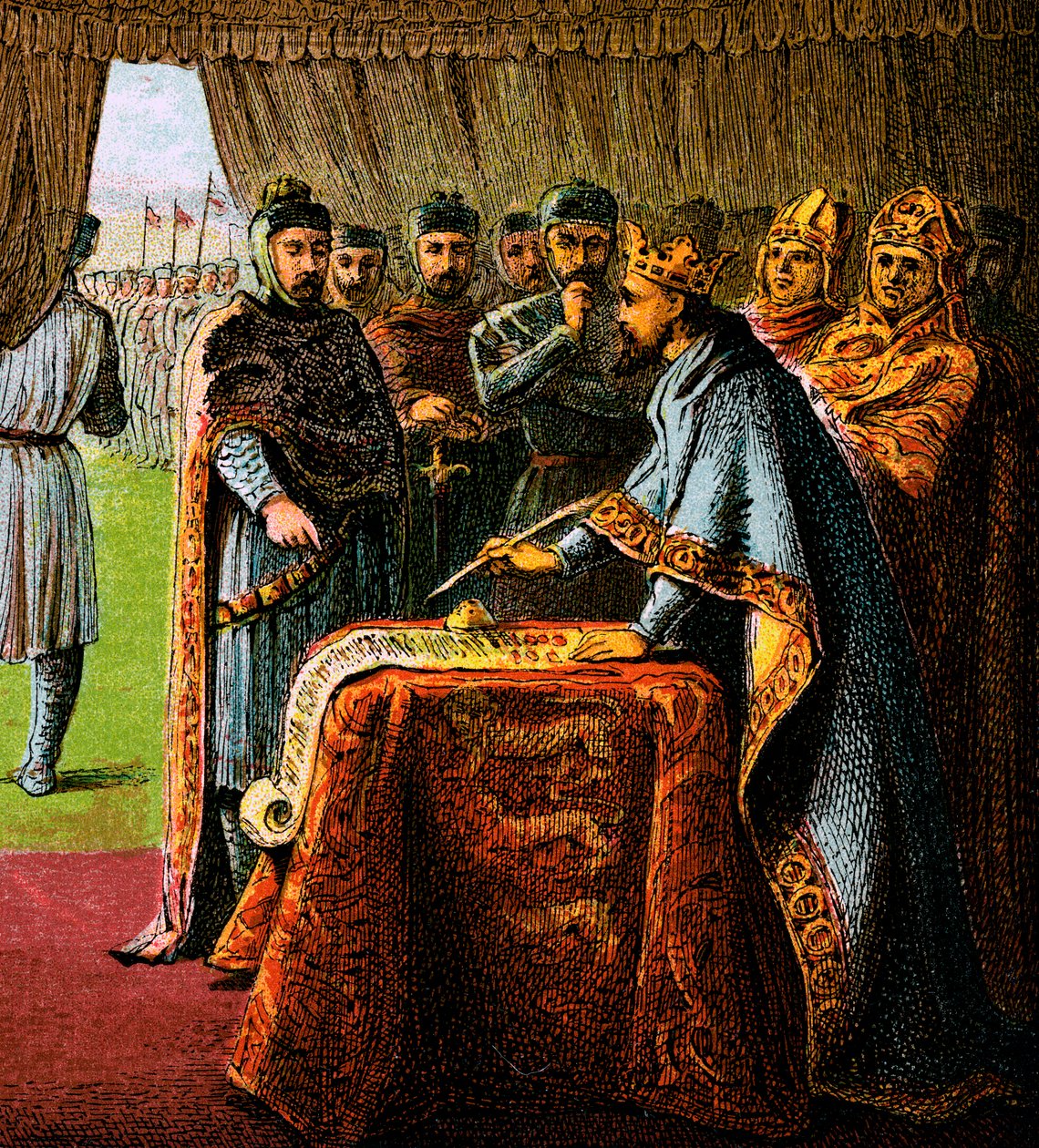 Kral John ve Magna Carta, 1215, c1850 by Unbekannt
