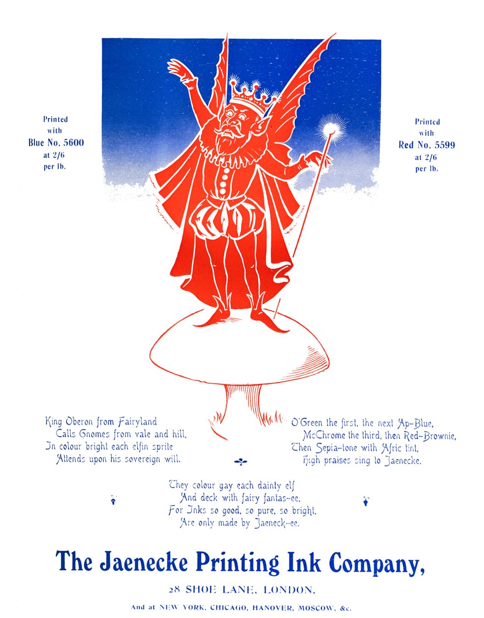 Kral Oberon - Jaenecke Matbaa Mürekkebi Şirketi, 1907 by Unbekannt