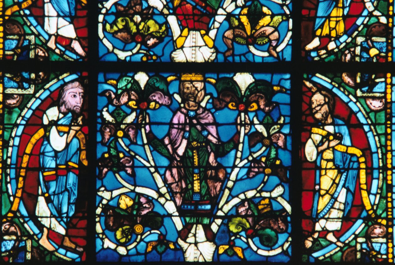 Kral Süleyman, vitray, Chartres Katedrali, Fransa, 1145-1155 by Unbekannt