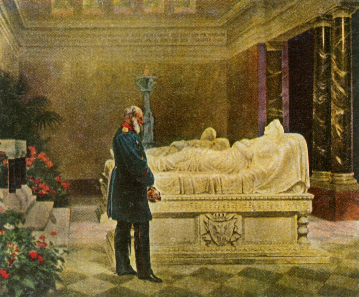 Kral Wilhelm I, ailesinin mezarı başında, 19 Temmuz 1870, 1936. by Unbekannt