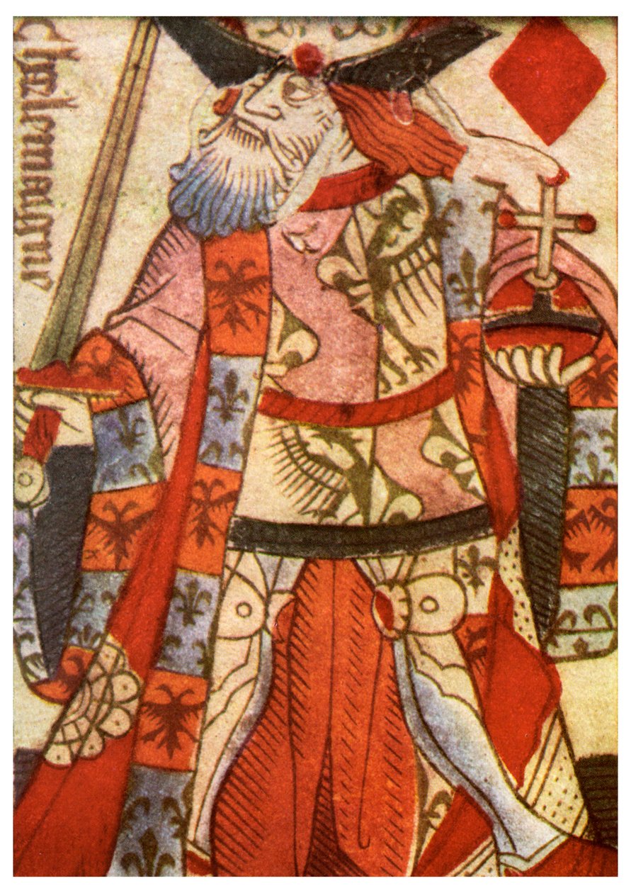 Bir Fransız oyun kağıdı destesinden Elmas Kralı, c1500 1956 by Unbekannt