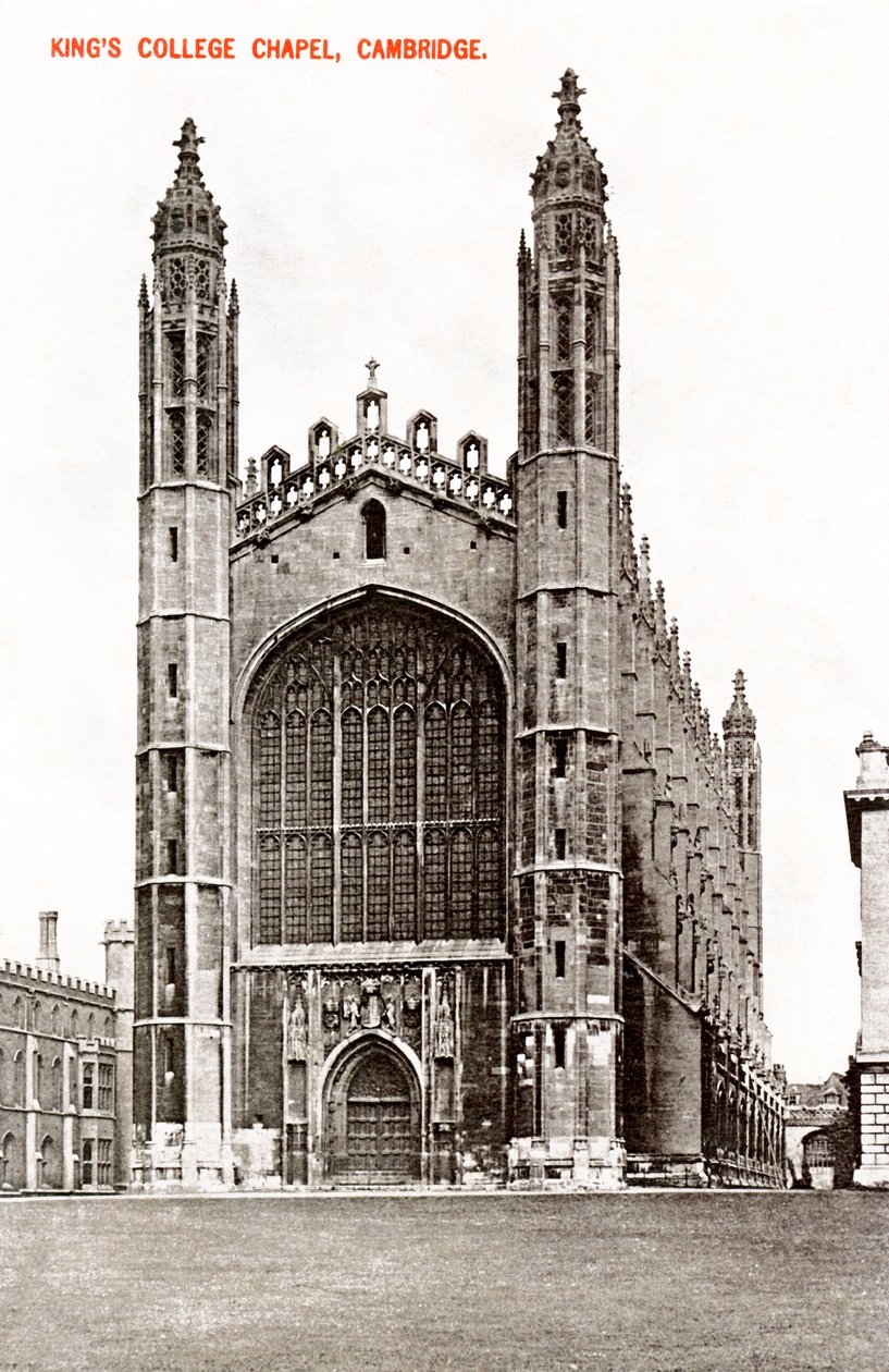 Kings College Şapeli, Cambridge, 1908 by Unbekannt