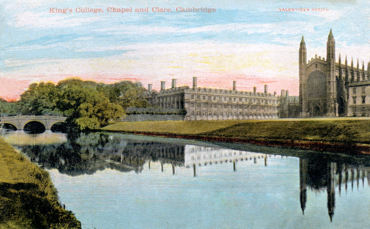 Kings College, Kings College Chapel ve Clare College, Cambridge, 20. yüzyılın başlarında by Unbekannt