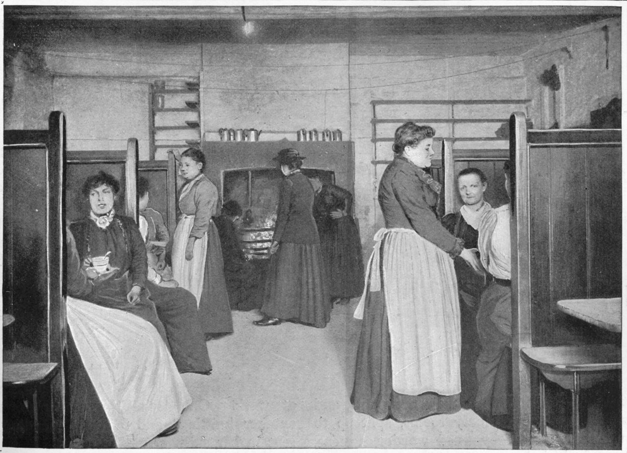Tek bir kadın pansiyonunda mutfak, Spitalfields, Londra, c1903 1903 by Unbekannt