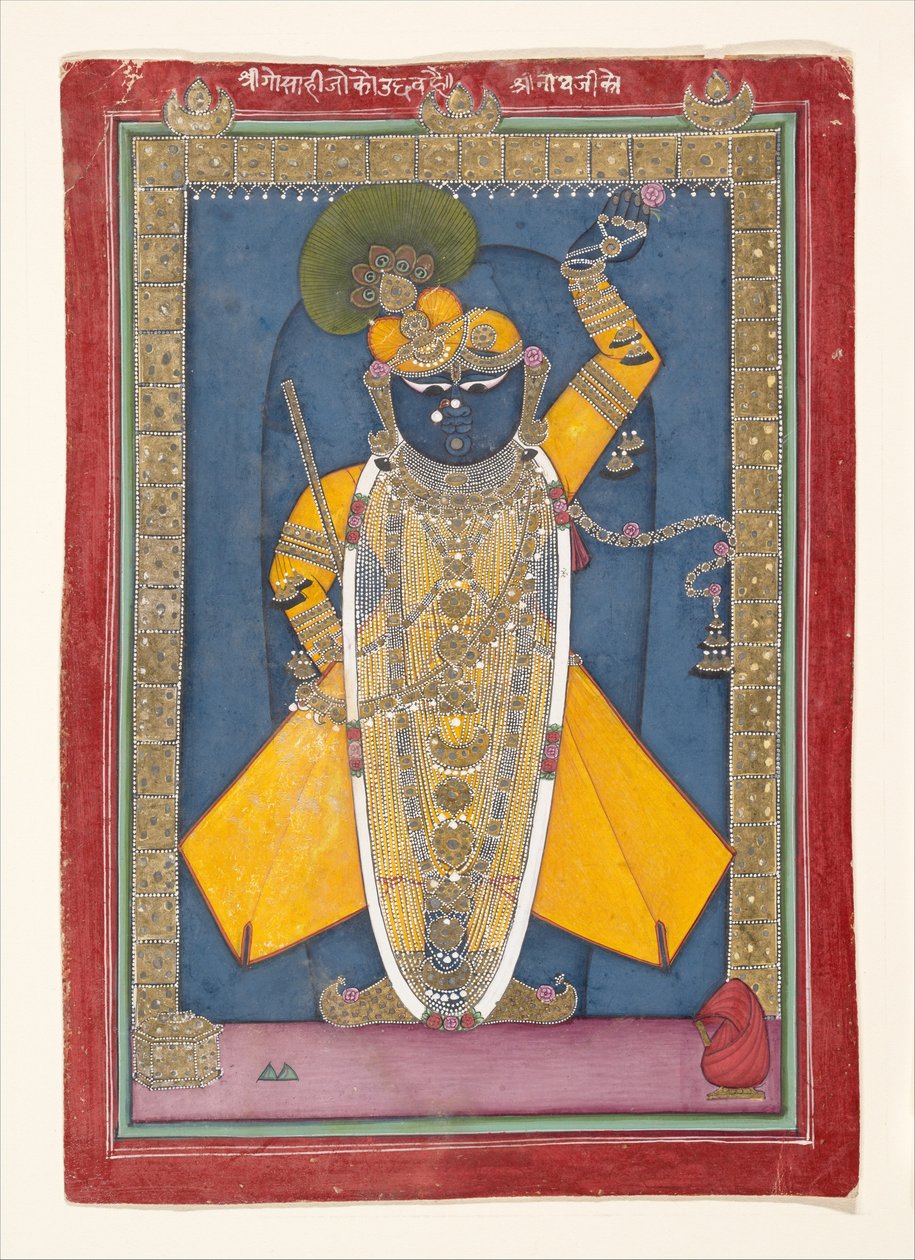 Krishna, Shri Nathji Şeklinde, yaklaşık. 1840. by Unbekannt