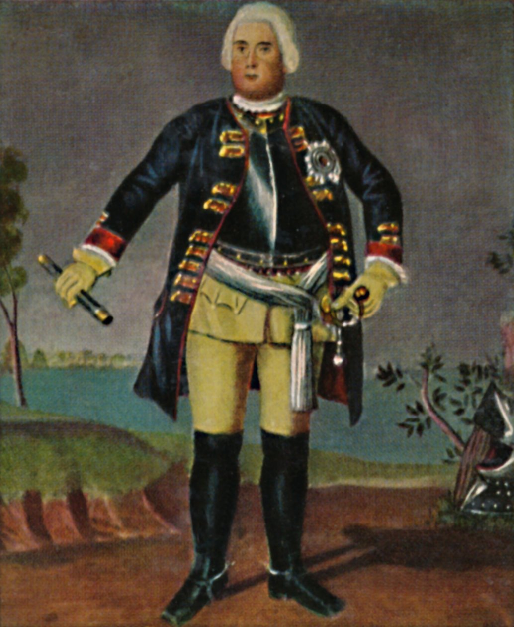 Kral Friedrich Wilhelm I. v. Prusya 1688-1740. - Weidemann'ın 1934 tarihli resminden sonraki gravür. by Unbekannt