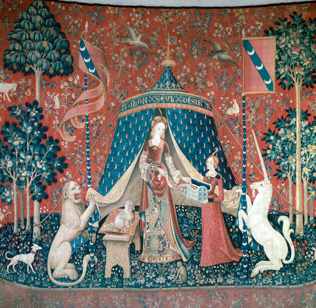La Dame A La Licorne, 15. yüzyıl by Unbekannt