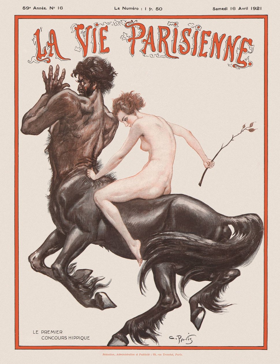 Parisli Life Dergisi Kapağı, 1921 by Unbekannt