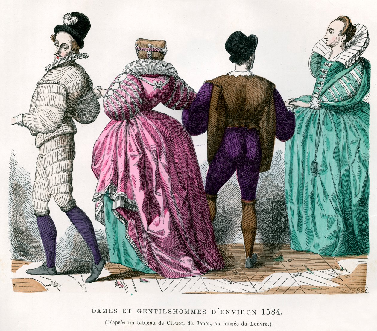 Bayanlar ve baylar yaklaşık 1584, 1882-1884 by Unbekannt