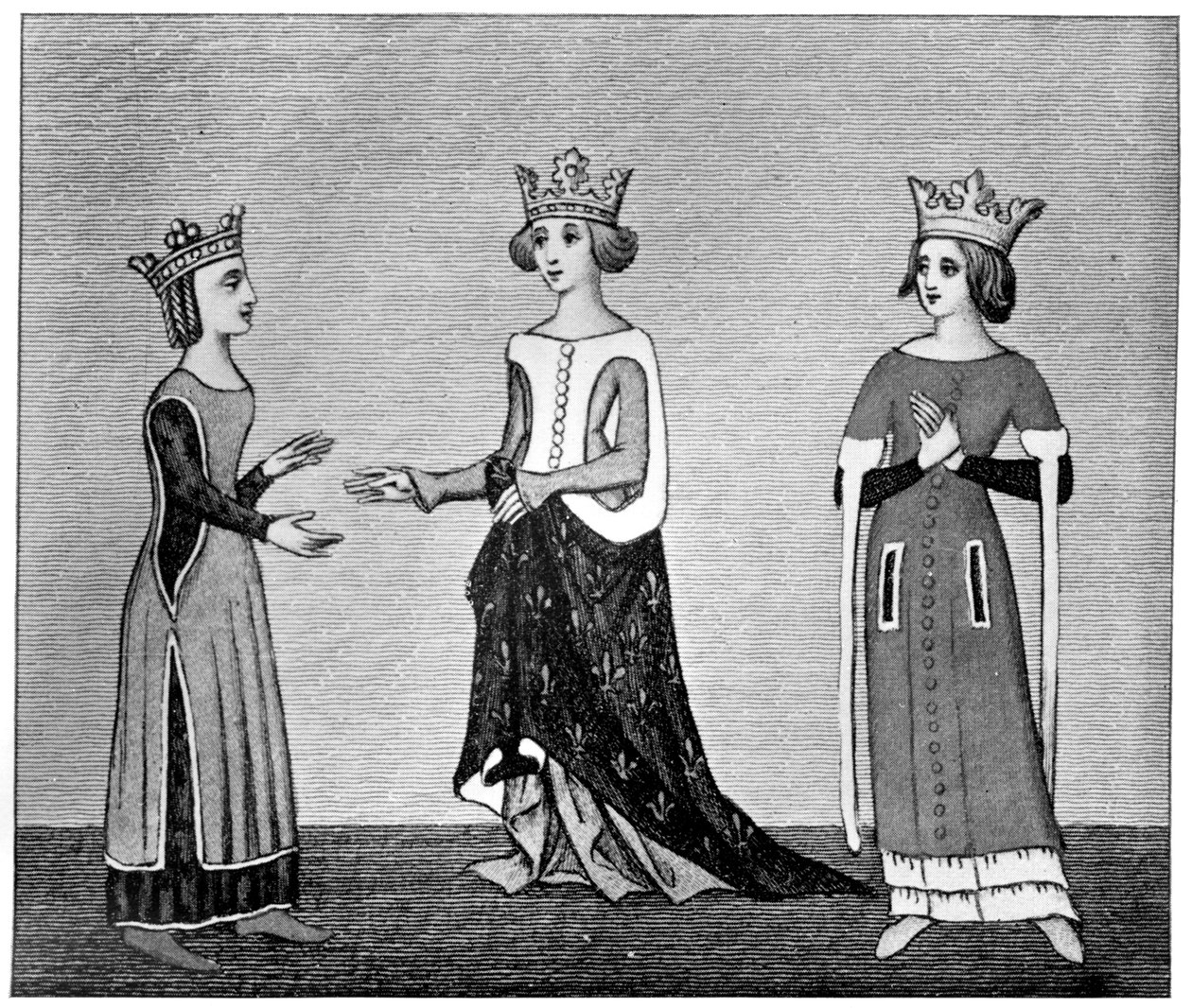 Bayan elbisesi, 14. yüzyıl, 1910 by Unbekannt