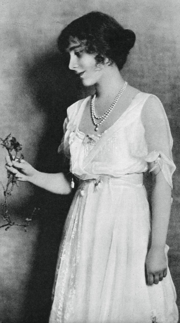 Leydi Elizabeth Bowes-Lyon kırmızı bir karanfil ile, 1923, 1937 by Unbekannt