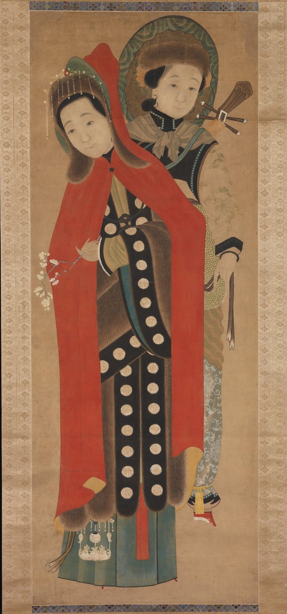 Hanımefendi ve Görevlisi, 19. yüzyıl. by Unbekannt