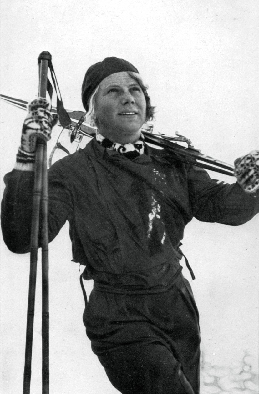 Laila Schou-Nilsen, Norveçli kayakçı, Kış Olimpiyat Oyunları, Garmisch-Partenkirchen, Almanya, 1936 by Unbekannt