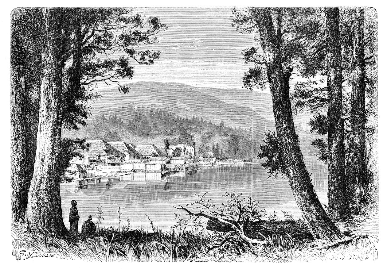 Hakone Gölü, c1890 by Unbekannt