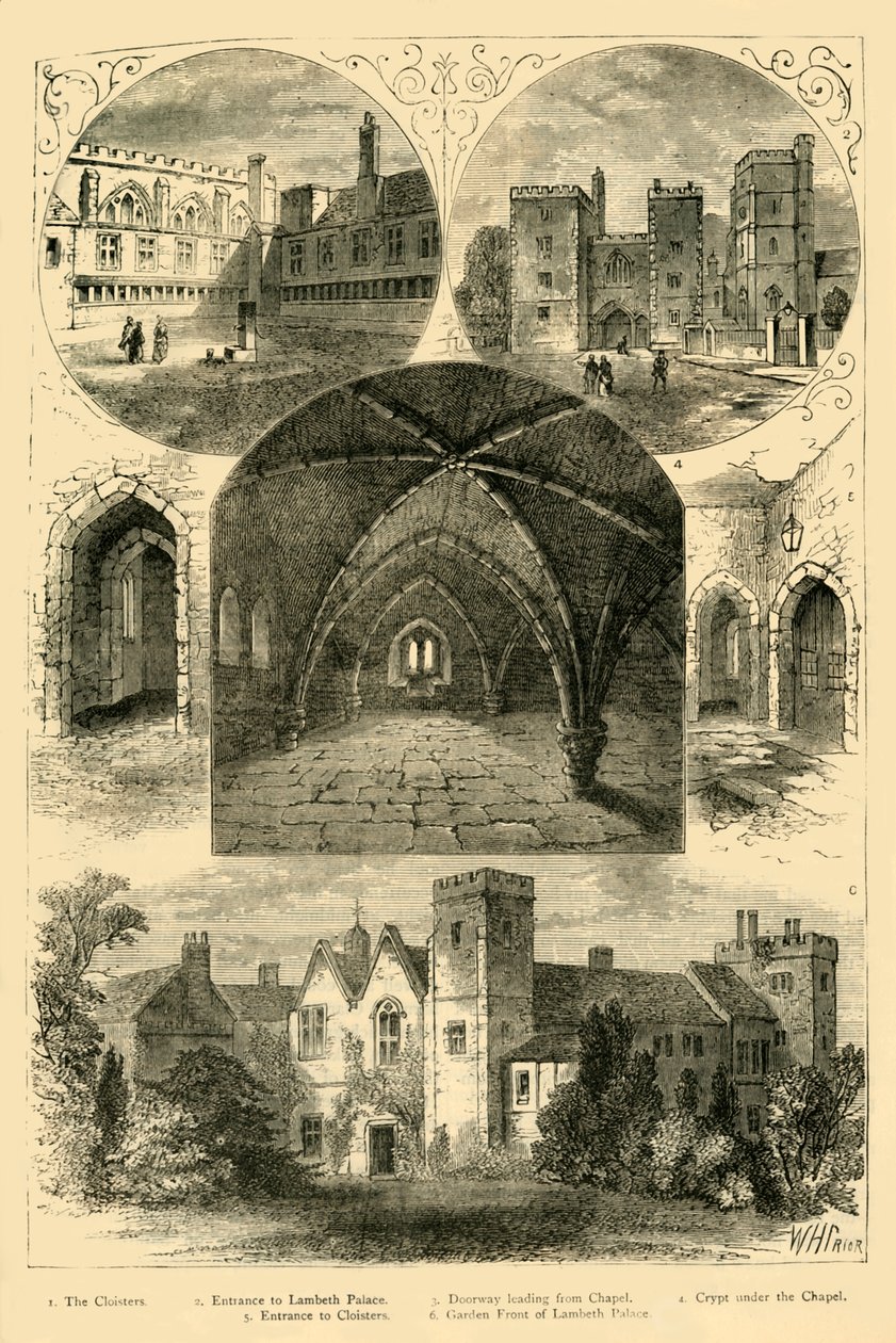 Lambeth Sarayı, c1878. by Unbekannt