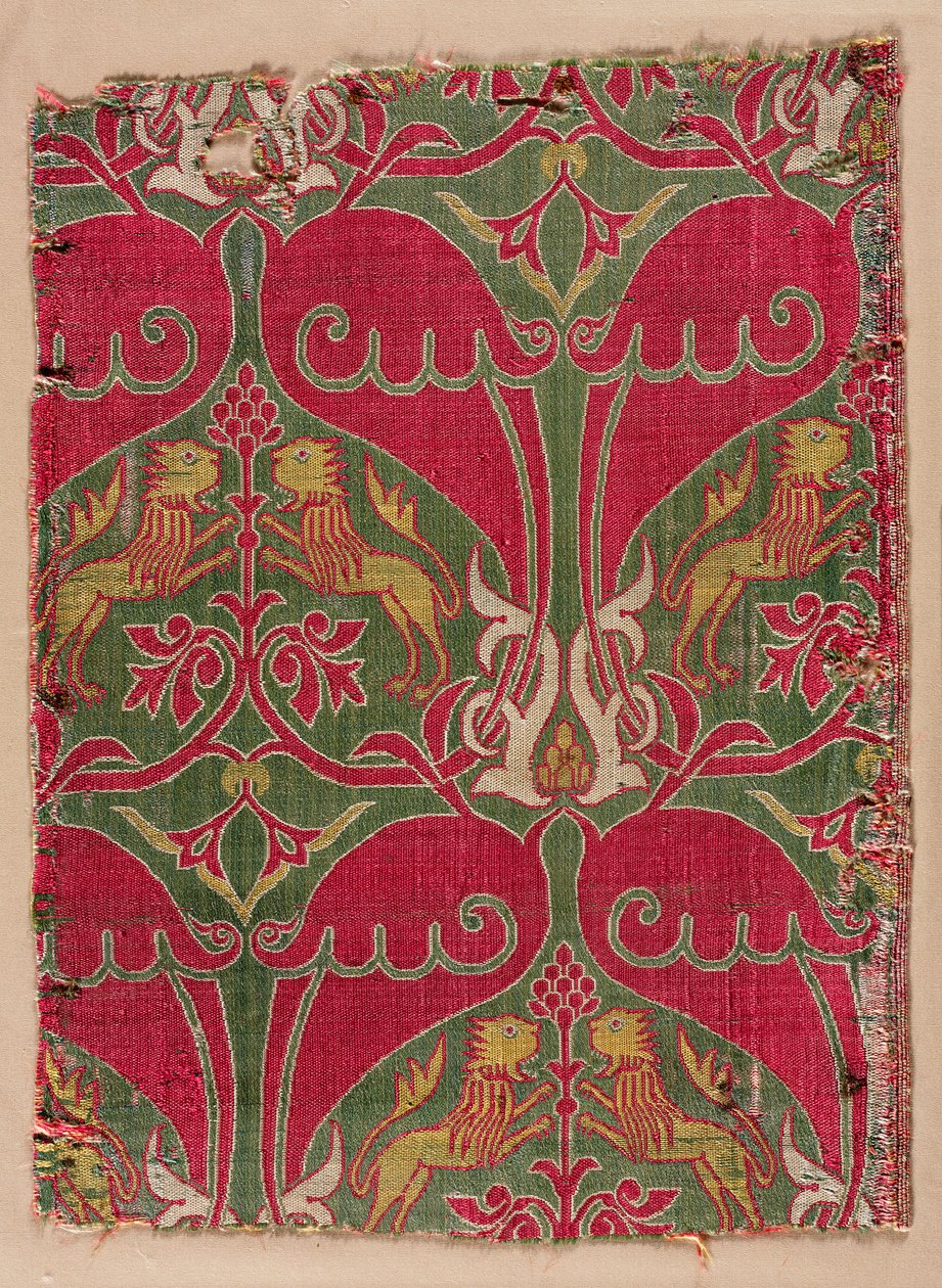 Yaygın aslanlı, palmetli ve rozetli lambalar, 1400