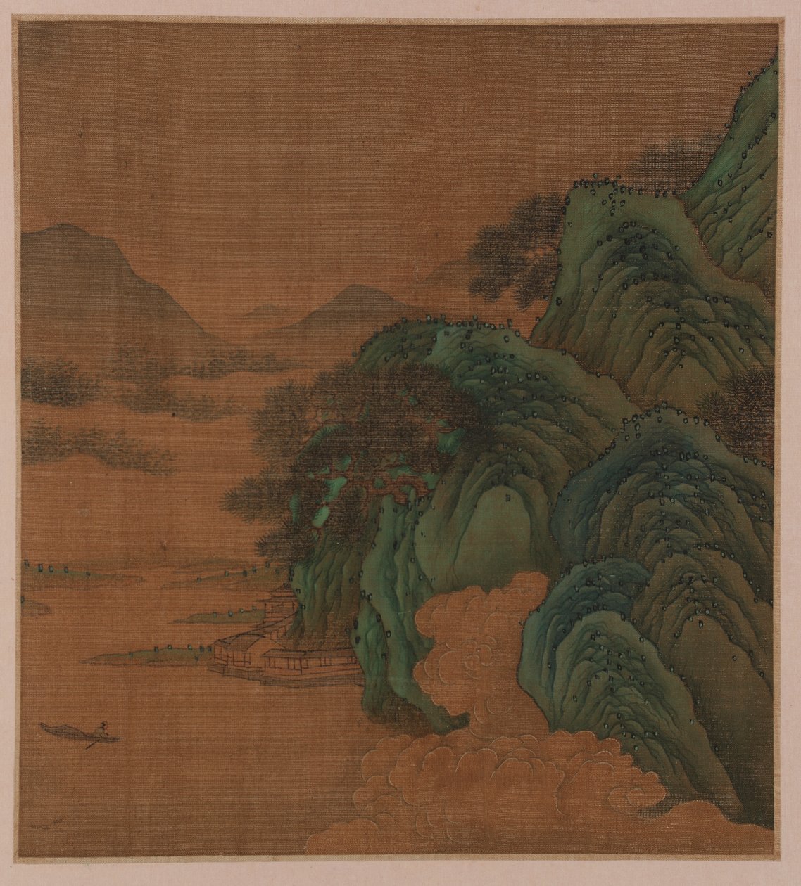 Manzara: tepeler, vadi ve akarsu, Muhtemelen Ming hanedanı, 1368-1644. by Unbekannt