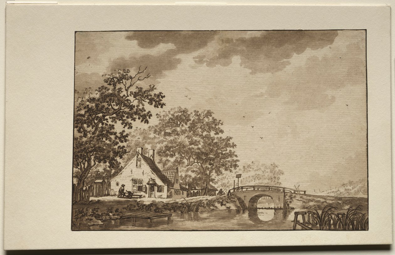 Kulübe ve Köprü ile Manzara, 1700