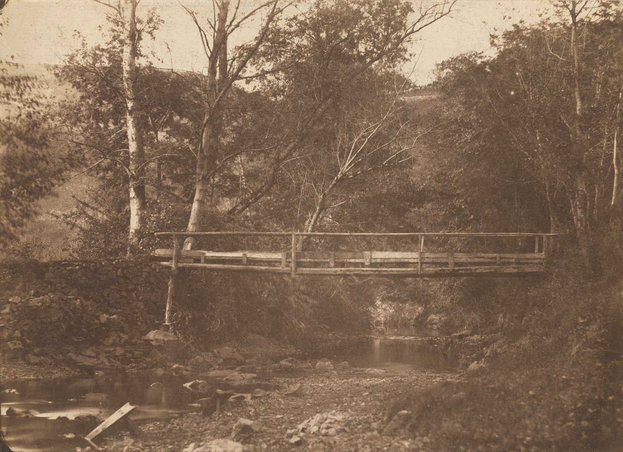 Ağaçlı ve Köprülü Peyzaj, c. 1850. by Unbekannt