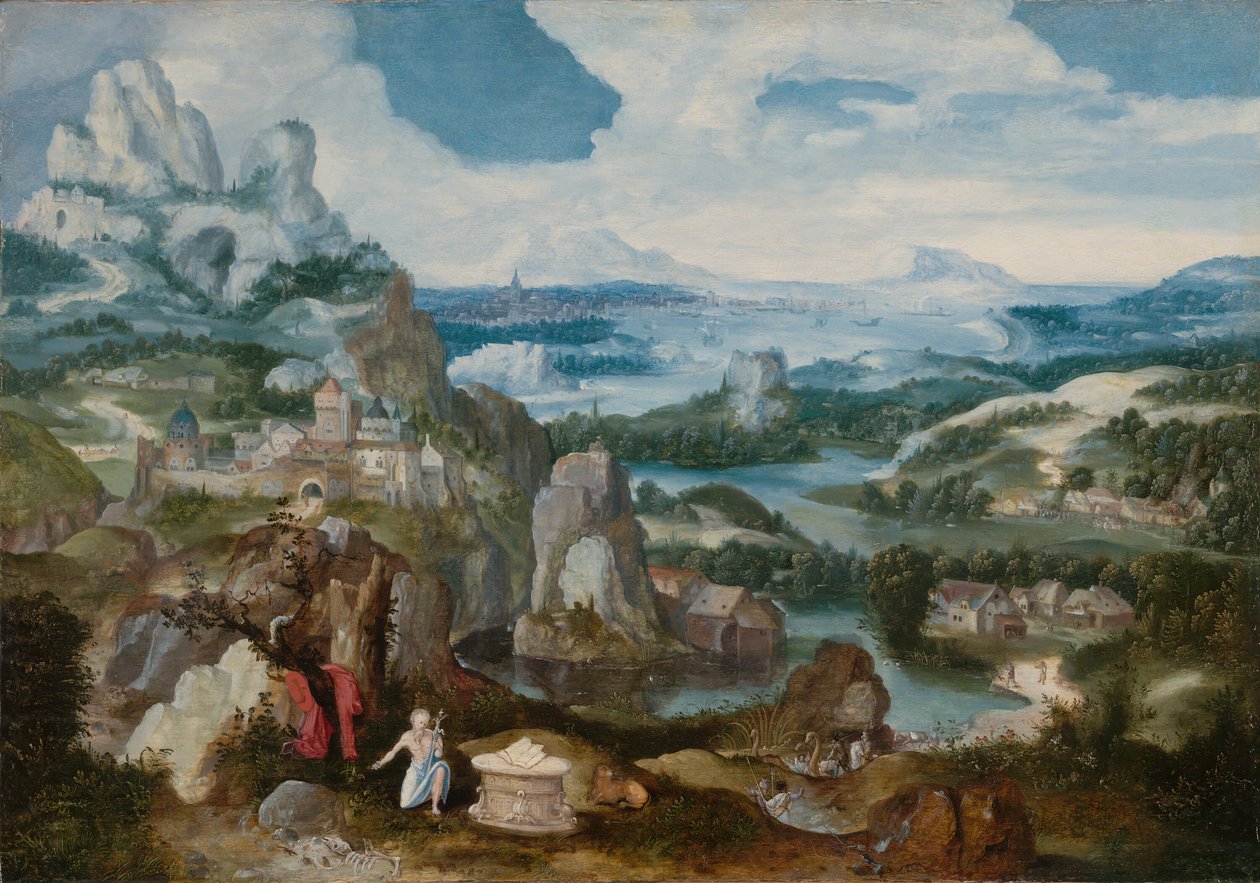 Tövbekar Aziz Jerome ile manzara, 153040. by Unbekannt