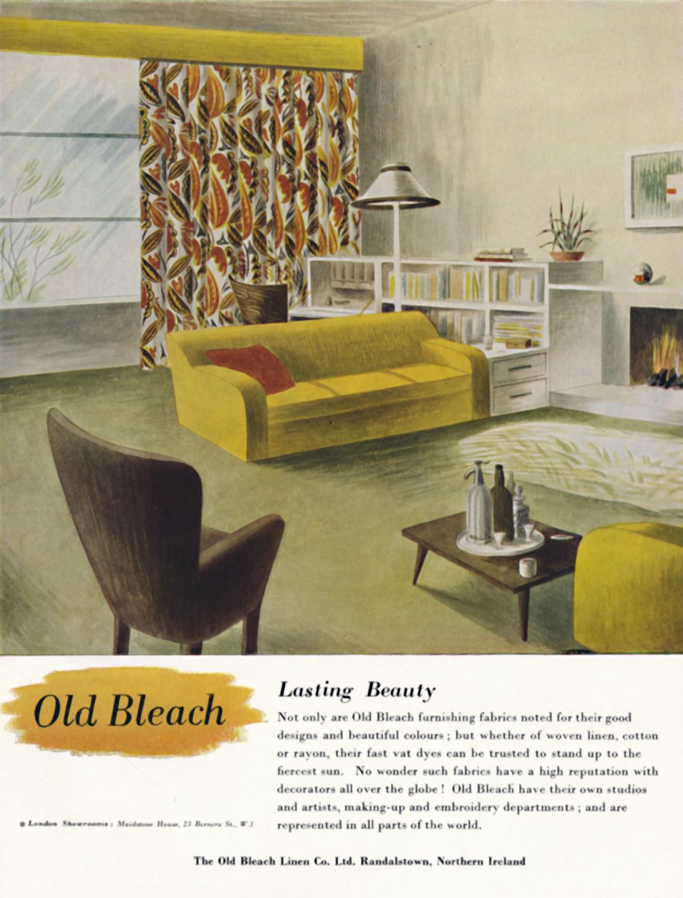 Kalıcı Güzellik - Old Bleach Linen Co. reklamı, c1945 by Unbekannt