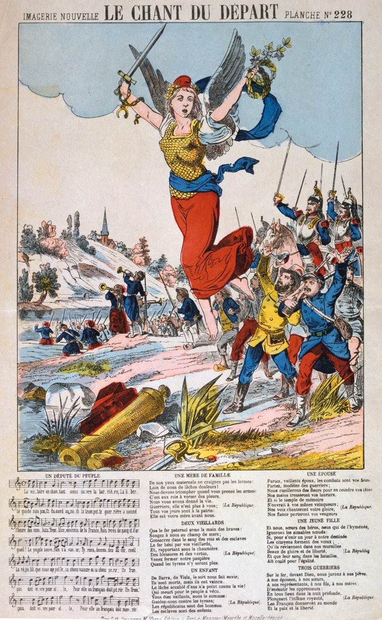 Le Chant du Depart, şarkı sayfası, Fransa-Prusya savaşı, 1870-1871. by Unbekannt