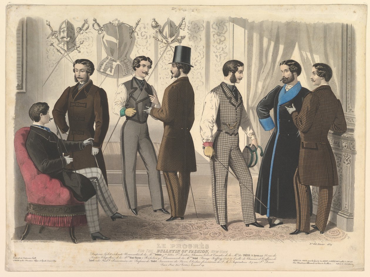 Le Progrès, Moda Bülteni için, New York, No. 110, Modes de Paris, Şubat 1859. by Unbekannt