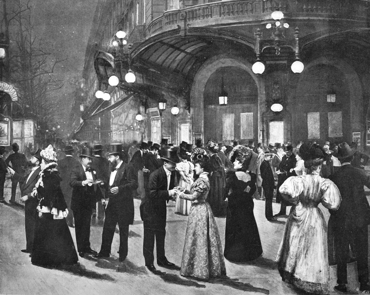 Le Theatre Du Vaudeville - LEntracte sırasında, 1900 by Unbekannt