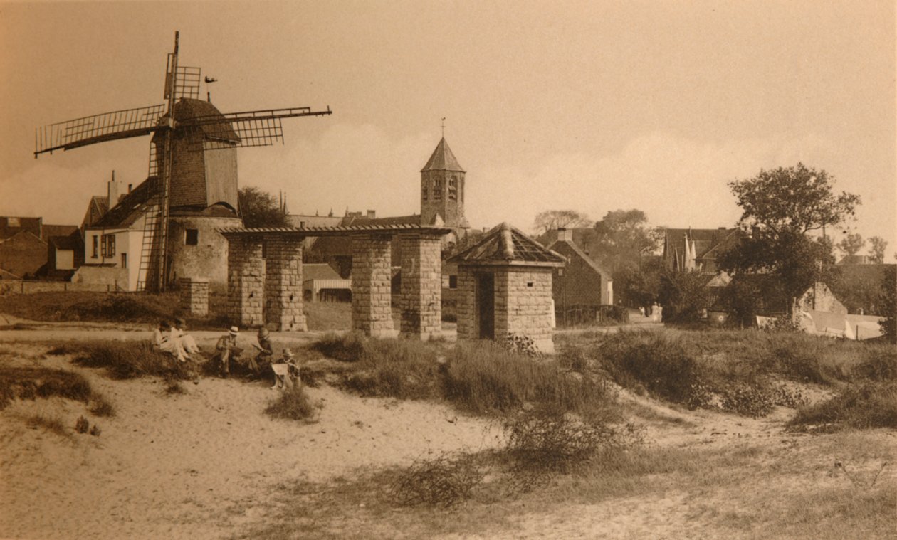 Eski Yel Değirmeni ve Kilise, Eski Yel Değirmeni ve Kilise, c1900. by Unbekannt