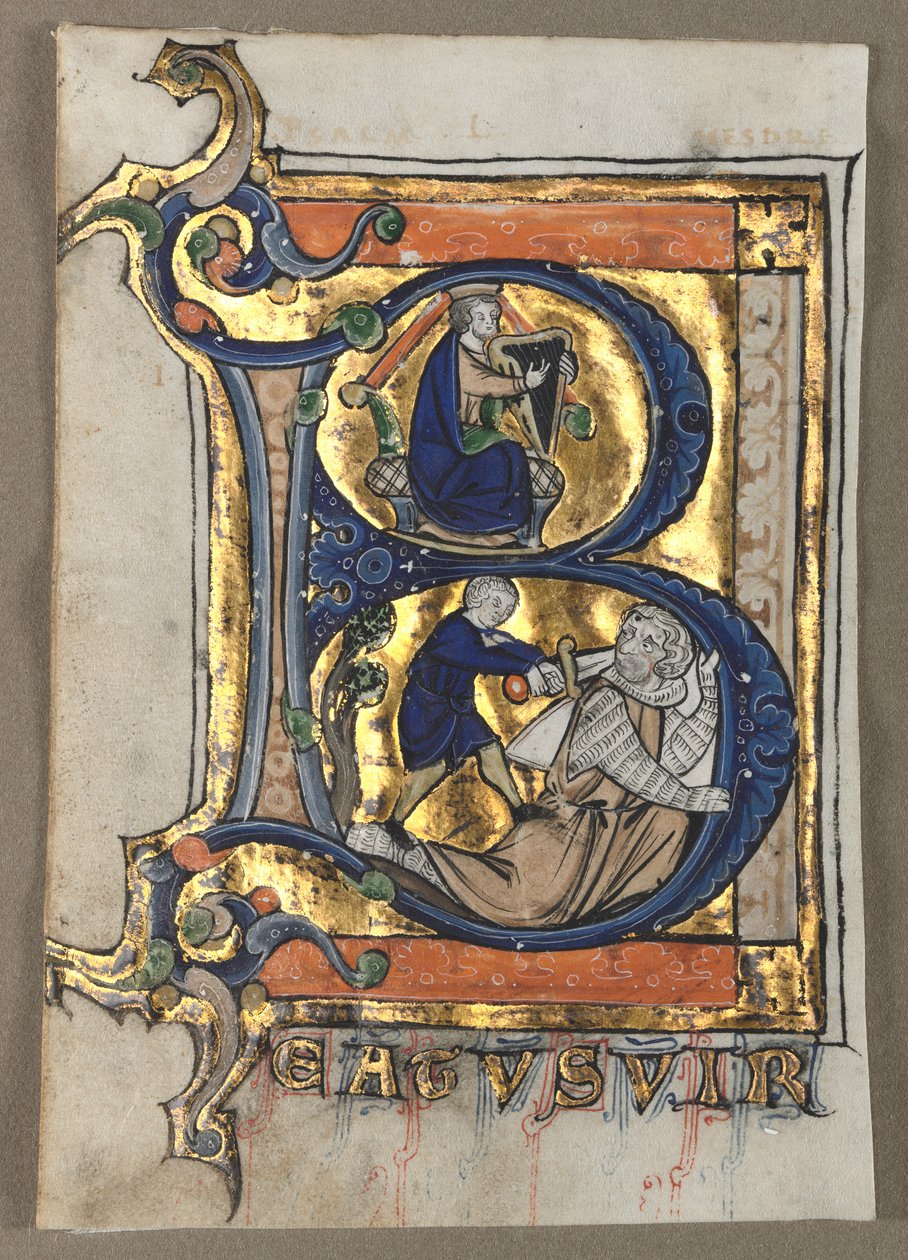 Bir Mezmurdan Kesilmiş Yaprak: Kral David ile İlk B, c. 1260. by Unbekannt
