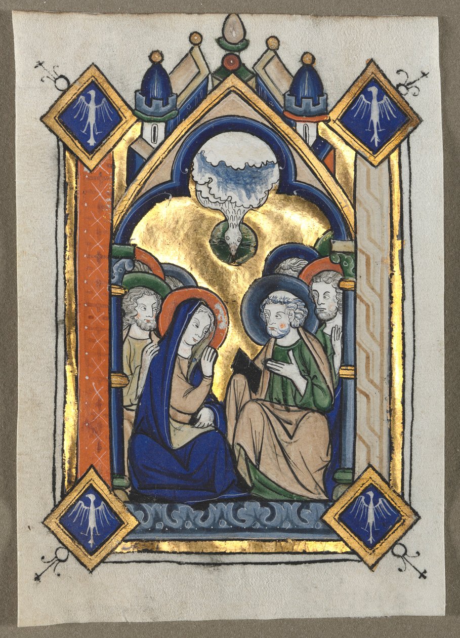 Bir Mezmurdan Kesilen Yaprak: Pentekost, c. 1260. by Unbekannt