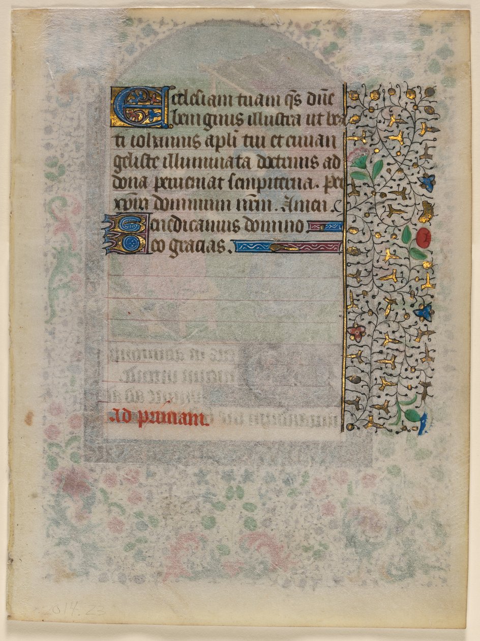 Saatler Kitabından Yaprak: Metin verso, c. 1430. by Unbekannt